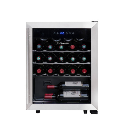  LS24A La Sommelière: Black and Stainless Steel Wine Cellar - 23 Bottles