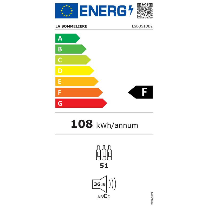 Vestavěná vinotéka LSBU51DB2 51 lahví La Sommelière - Elegantní design